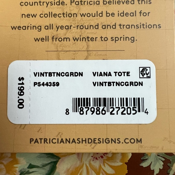 NWT PATRICIA NASH VIANA TOTE HANDBAG - Picture 8 of 10